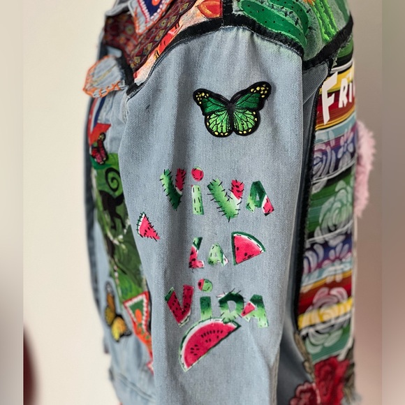 Frida Kahlo inspired denim jacket - Picture 3 of 6